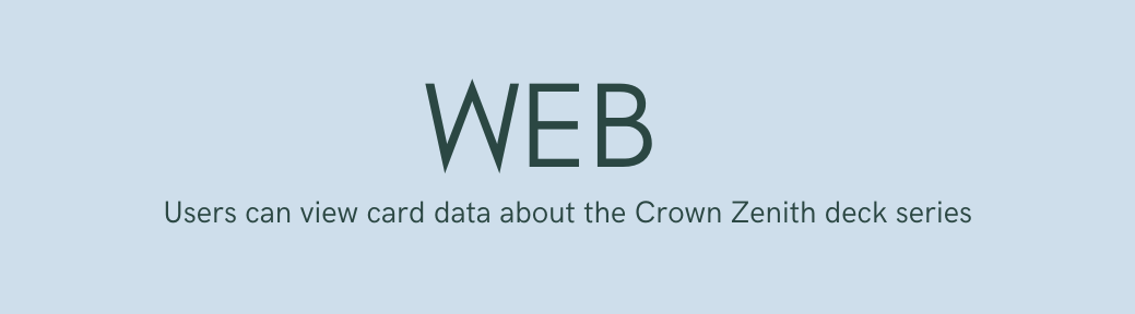 Web - Users can view card information about the Crown Zenith deck series.